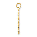 Beaded Cross Pendant in 14K Yellow Gold, 35mm - Sophia Jewelers