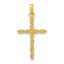 Beaded Cross Pendant in 14K Yellow Gold, 35mm - Sophia Jewelers