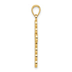 Beaded Circles Cross Pendant in 14K Yellow Gold, 34mm - Sophia Jewelers