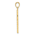 Cross Pendant in 14K Yellow Gold, 16mm Textured - Sophia Jewelers