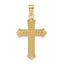 Fancy Cross Pendant in 14K Yellow Gold, 36mm Textured - Sophia Jewelers