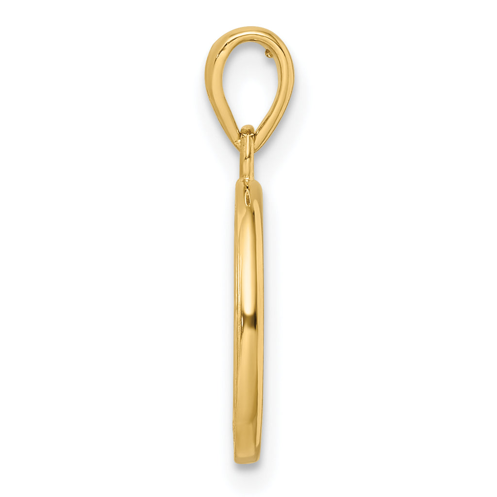 Tree of Life Circle Pendant in 14K Yellow Gold, 14mm - Sophia Jewelers