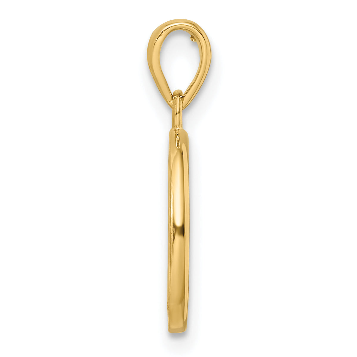 Tree of Life Circle Pendant in 14K Yellow Gold, 14mm - Sophia Jewelers
