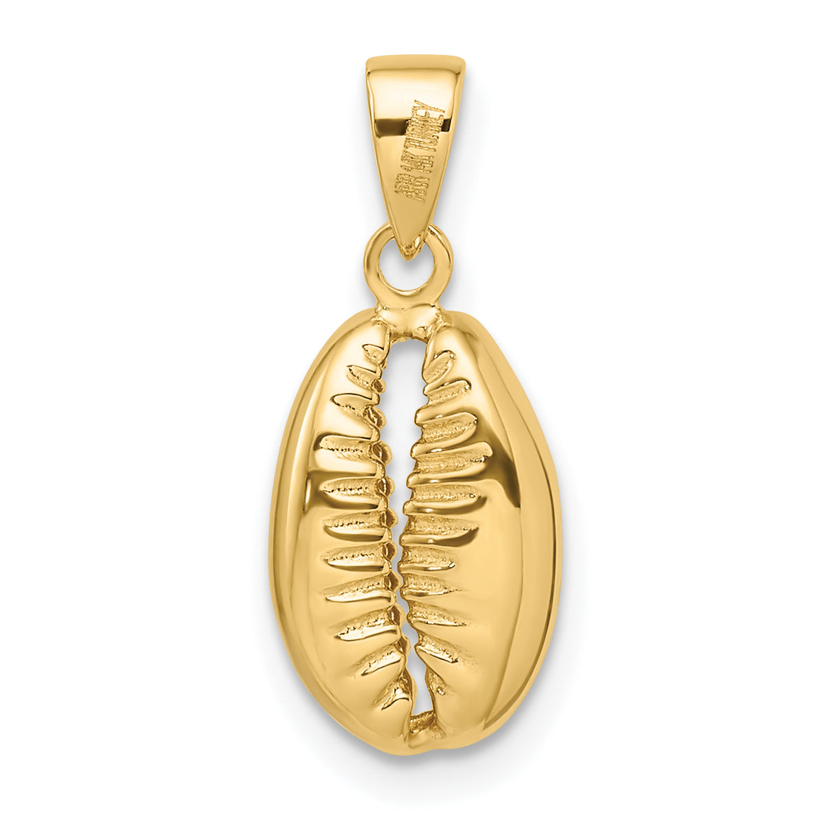 Cowrie Shell Pendant in 14K Yellow Gold, 20mm - Sophia Jewelers
