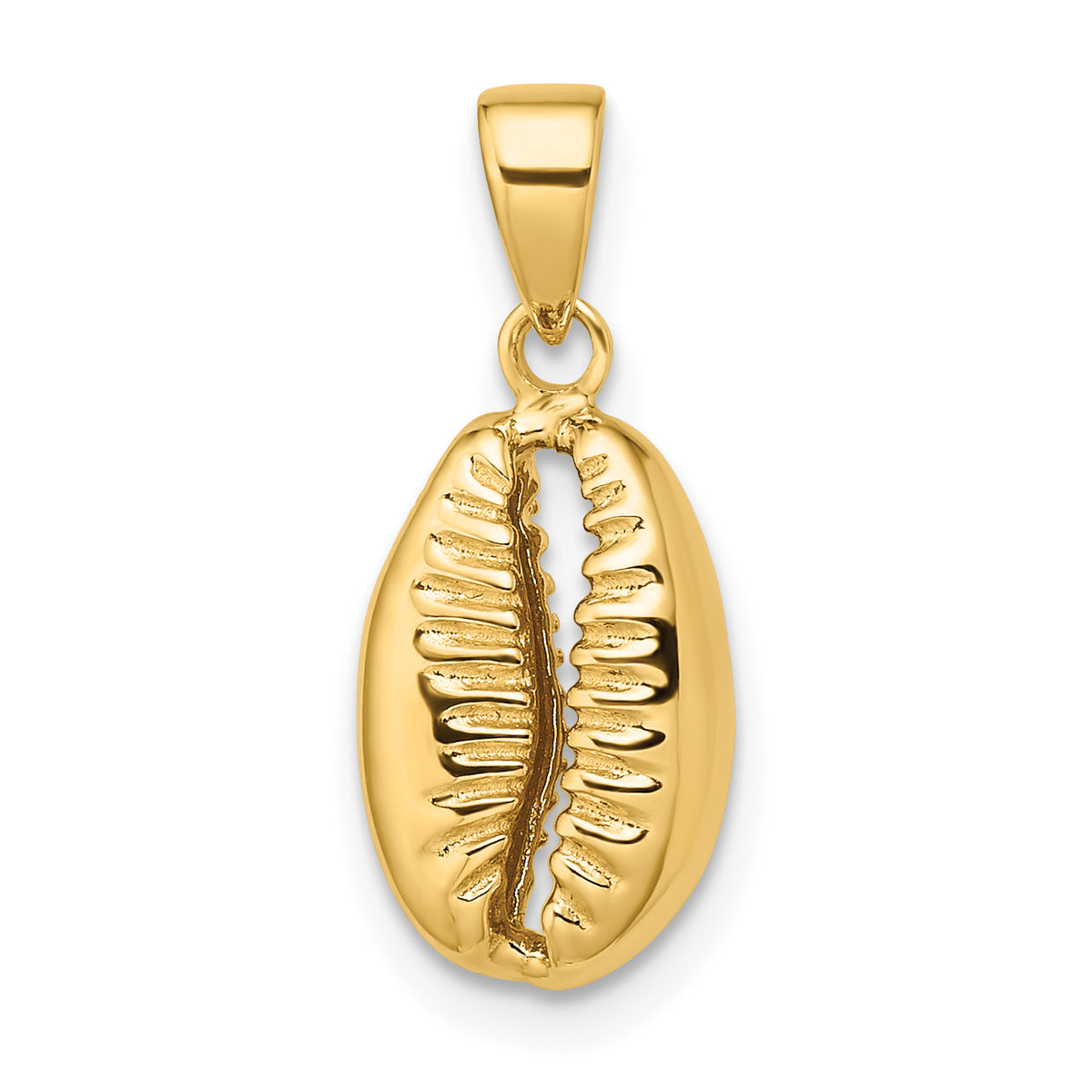 Cowrie Shell Pendant in 14K Yellow Gold, 20mm - Sophia Jewelers Main image