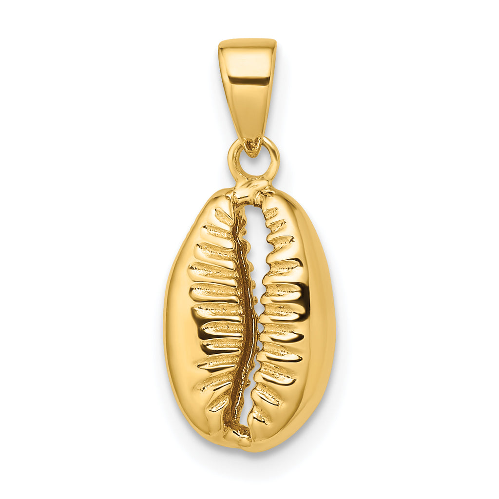 Cowrie Shell Pendant in 14K Yellow Gold, 20mm - Sophia Jewelers