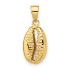 Cowrie Shell Pendant in 14K Yellow Gold, 20mm - Sophia Jewelers