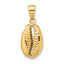 Cowrie Shell Pendant in 14K Yellow Gold, 20mm - Sophia Jewelers