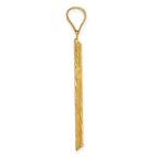 Fancy Cross Pendant in 14K Yellow Gold, 45mm Textured - Sophia Jewelers