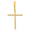 Fancy Cross Pendant in 14K Yellow Gold, 59mm Textured - Sophia Jewelers