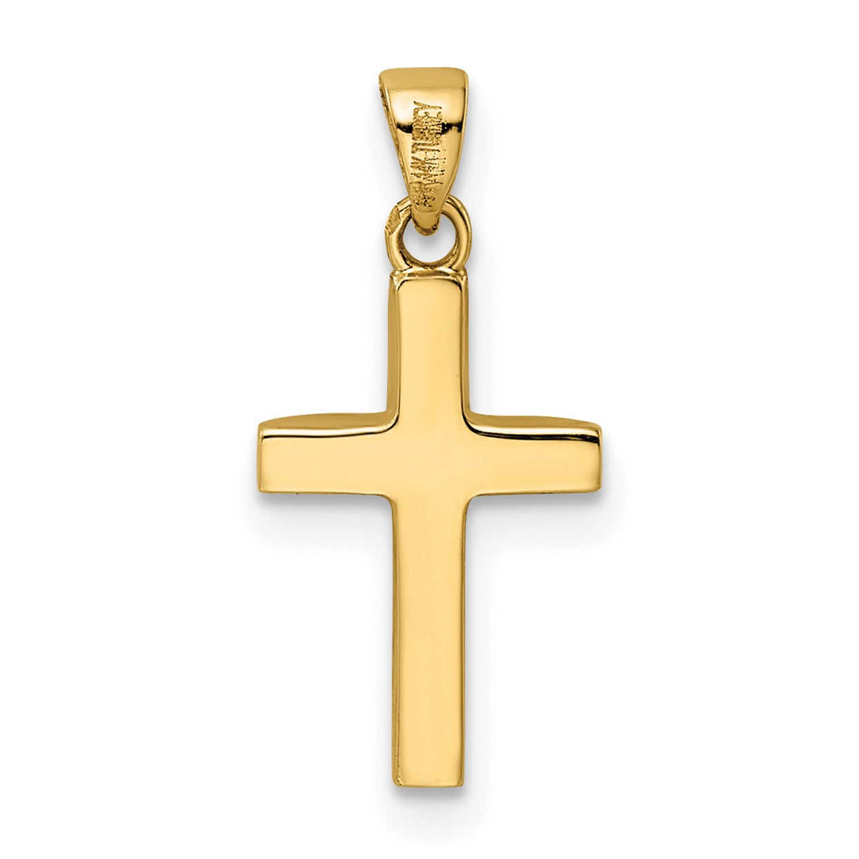 Tapered Ends Cross Pendant in 14K Yellow Gold, 19mm Secondary image