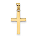 Tapered Ends Cross Pendant in 14K Yellow Gold, 19mm - Sophia Jewelers