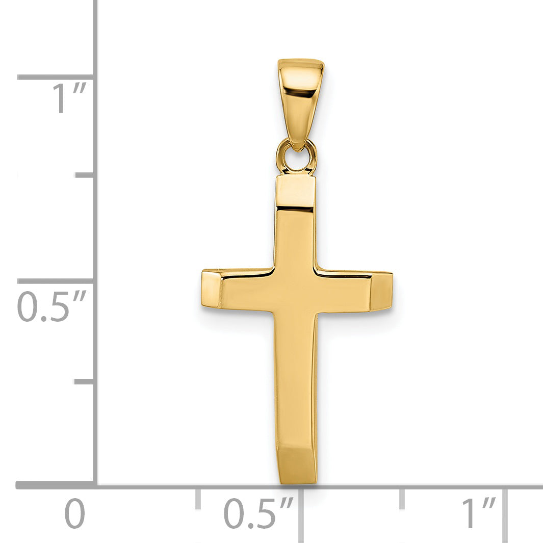 Cross Pendant in 14K Yellow Gold, 12x22mm - Sophia Jewelers