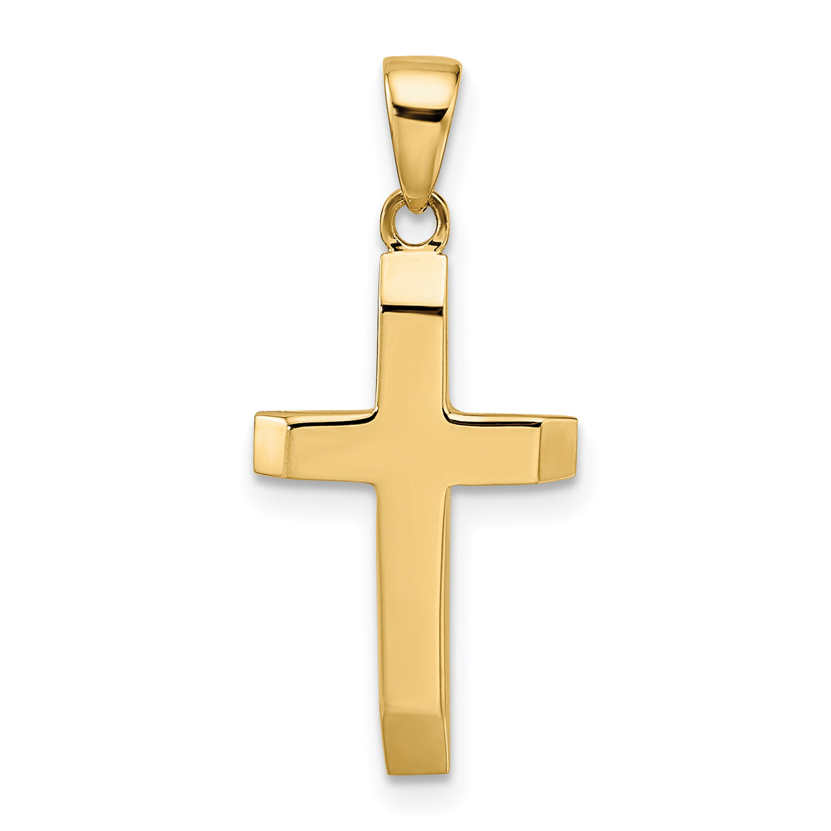 Cross Pendant in 14K Yellow Gold, 12x22mm - Sophia Jewelers Main image