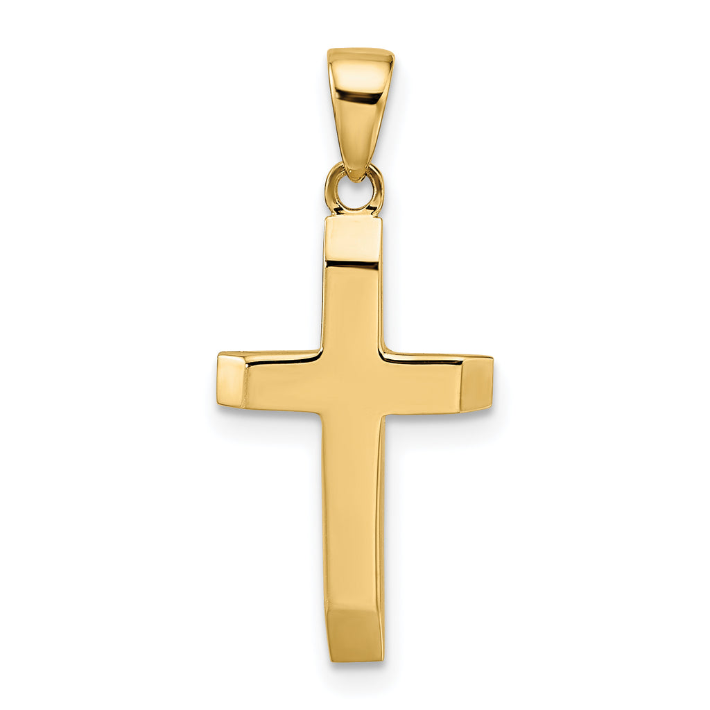 Cross Pendant in 14K Yellow Gold, 12x22mm - Sophia Jewelers
