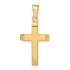 Beveled Latin Cross Pendant in 14K Yellow Gold, 27mm - Sophia Jewelers