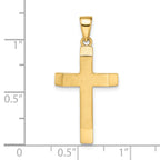 Beveled Latin Cross Pendant in 14K Yellow Gold, 30mm - Sophia Jewelers