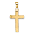 Beveled Latin Cross Pendant in 14K Yellow Gold, 30mm - Sophia Jewelers