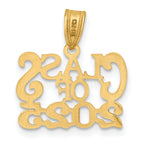 14K Yellow Gold Polished CLASS OF 2025 Charm