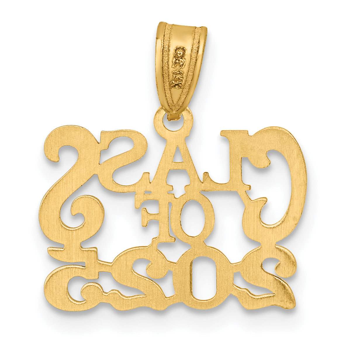 14K Yellow Gold Polished CLASS OF 2025 Charm