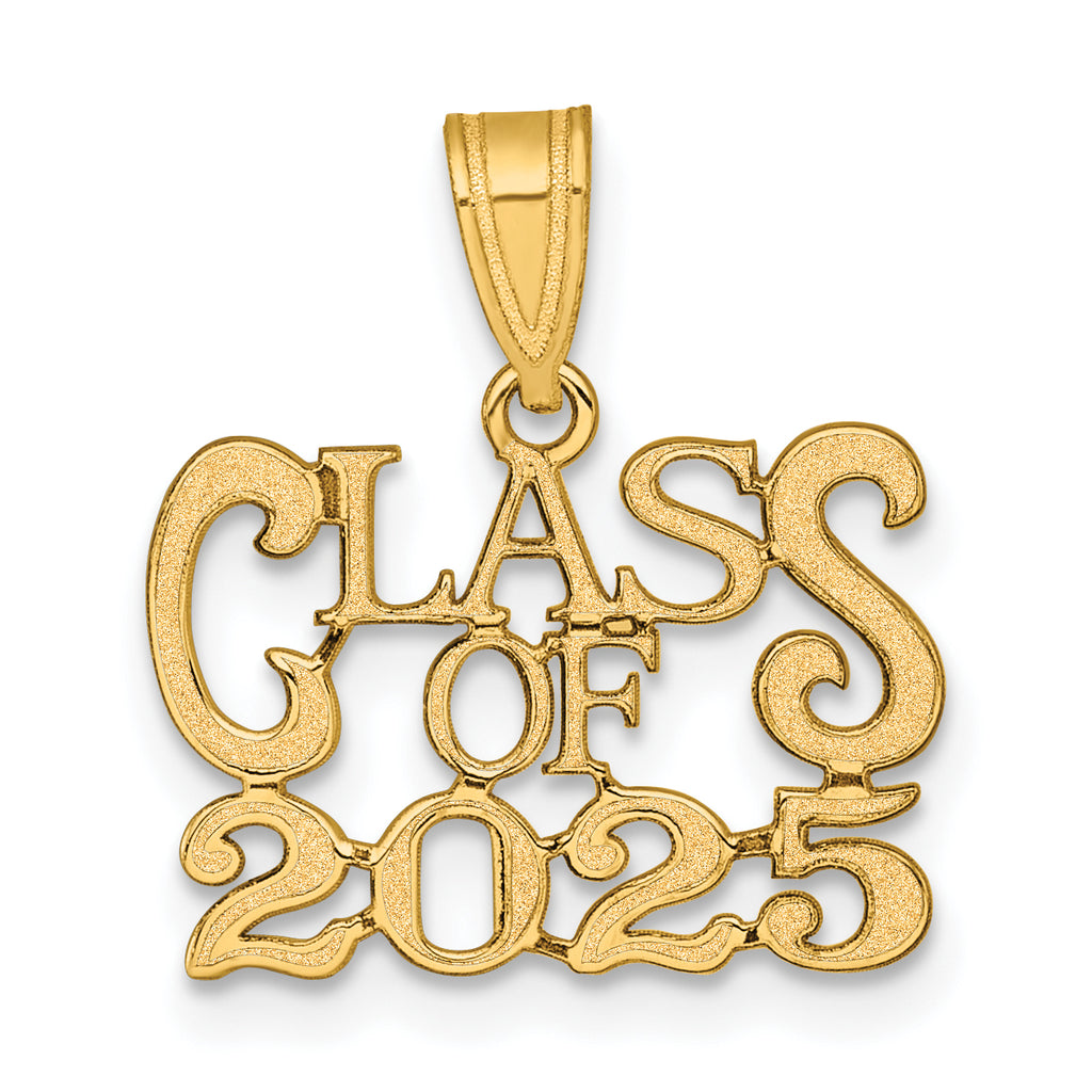 14K Yellow Gold Polished CLASS OF 2025 Charm