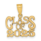 14K Yellow Gold Polished CLASS OF 2025 Charm