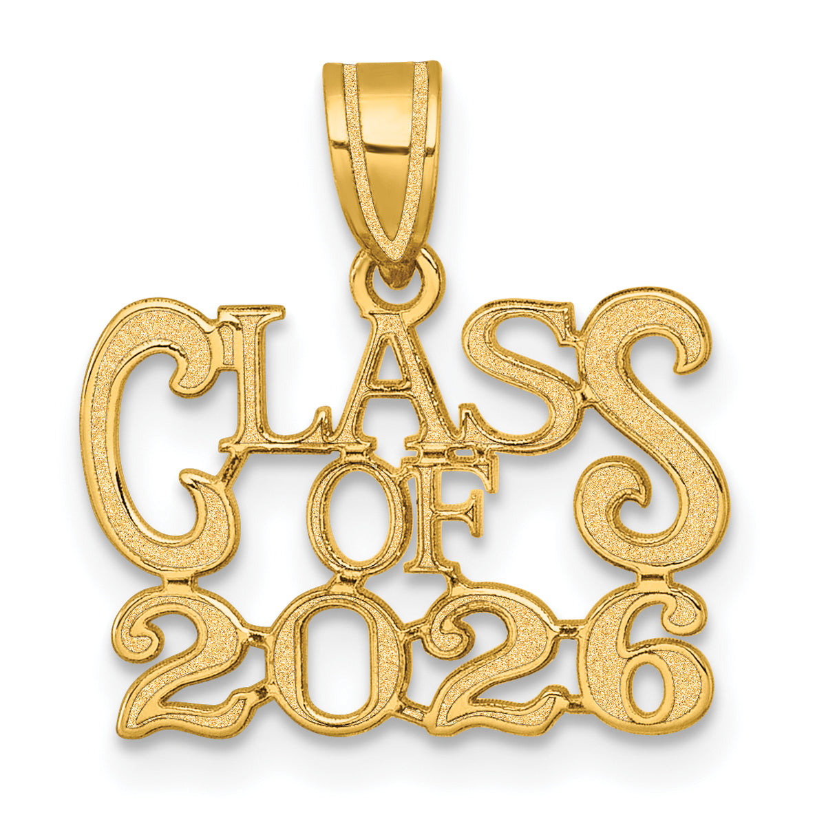 14k Polished CLASS OF 2026 Charm Main image