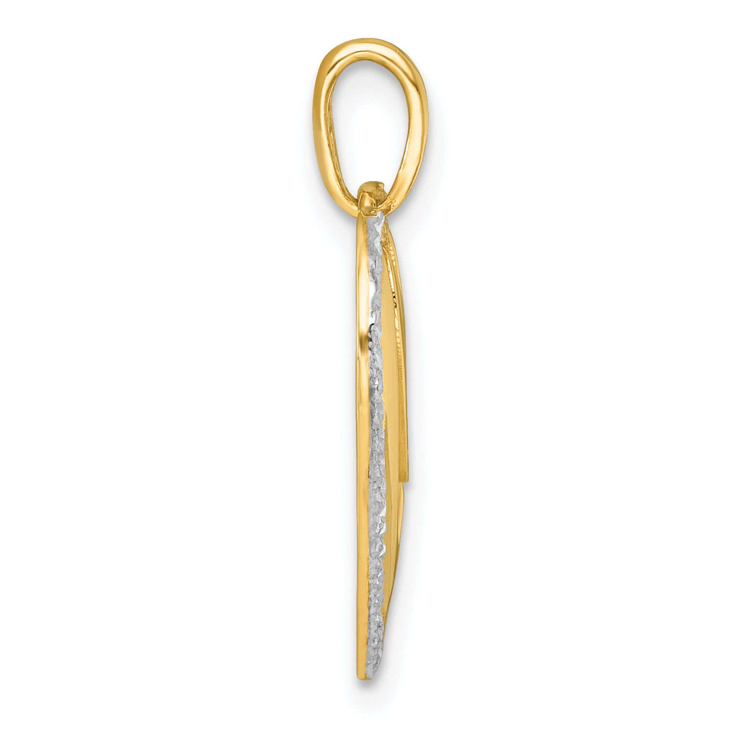 Cut-Out Love Heart Pendant in 14K Yellow Gold, 24mm Secondary image