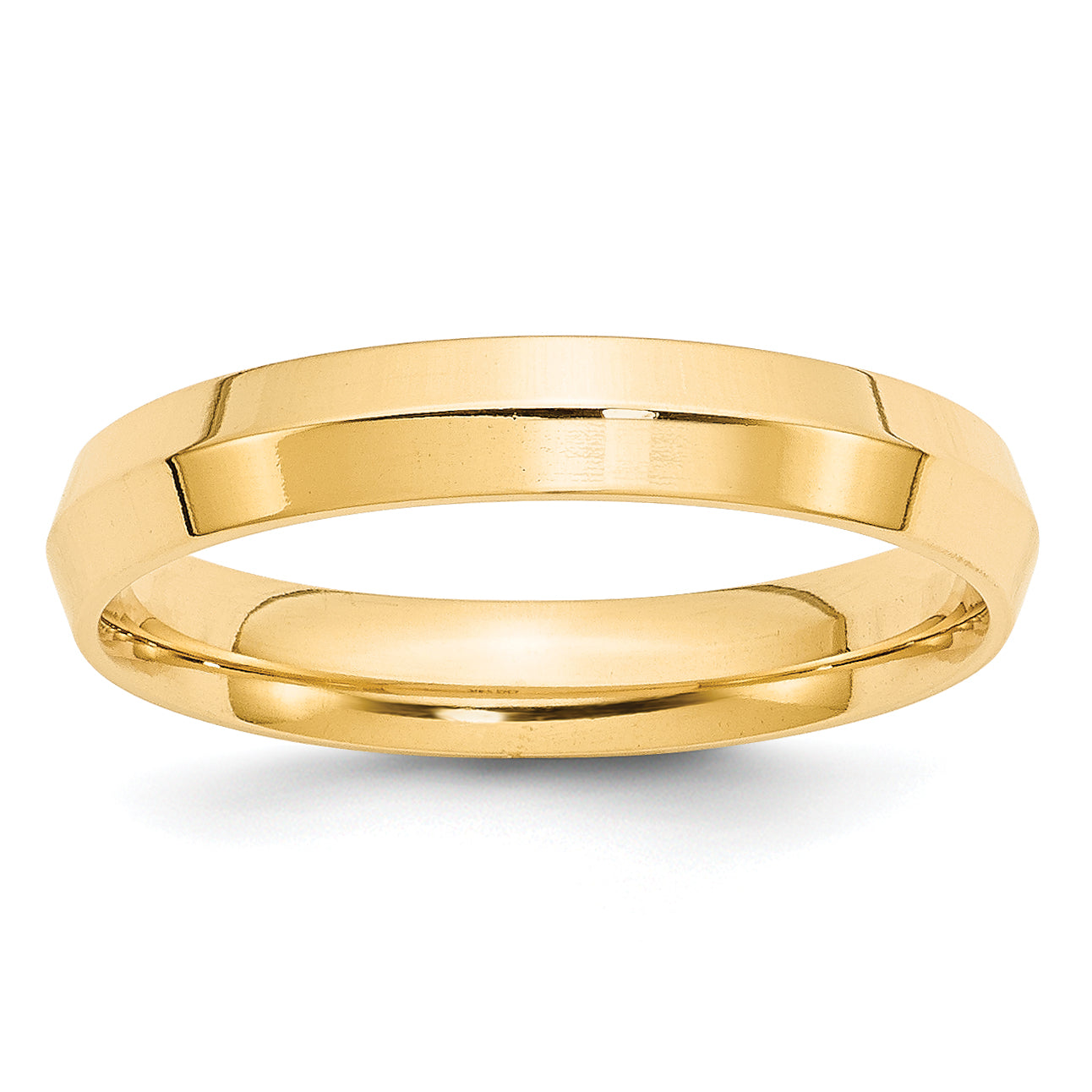 14k Yellow Gold 4mm Knife Edge Comfort Fit Wedding Band Size 14 Main image