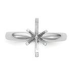 14k White Gold 1/2 carat Medium-Weight Comfort-Fit 6-Prong Tulip-Head Marquise Solitaire Ring Mounting (No Stone Included)