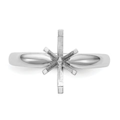 14k White Gold 5/8 carat Medium-Weight Comfort-Fit 6-Prong Tulip-Head Marquise Solitaire Ring Mounting (No Stone Included)