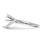 14k White Gold 2 carat Medium-Weight Comfort-Fit 6-Prong Tulip-Head Pear Solitaire Ring Mounting (No Stone Included)
