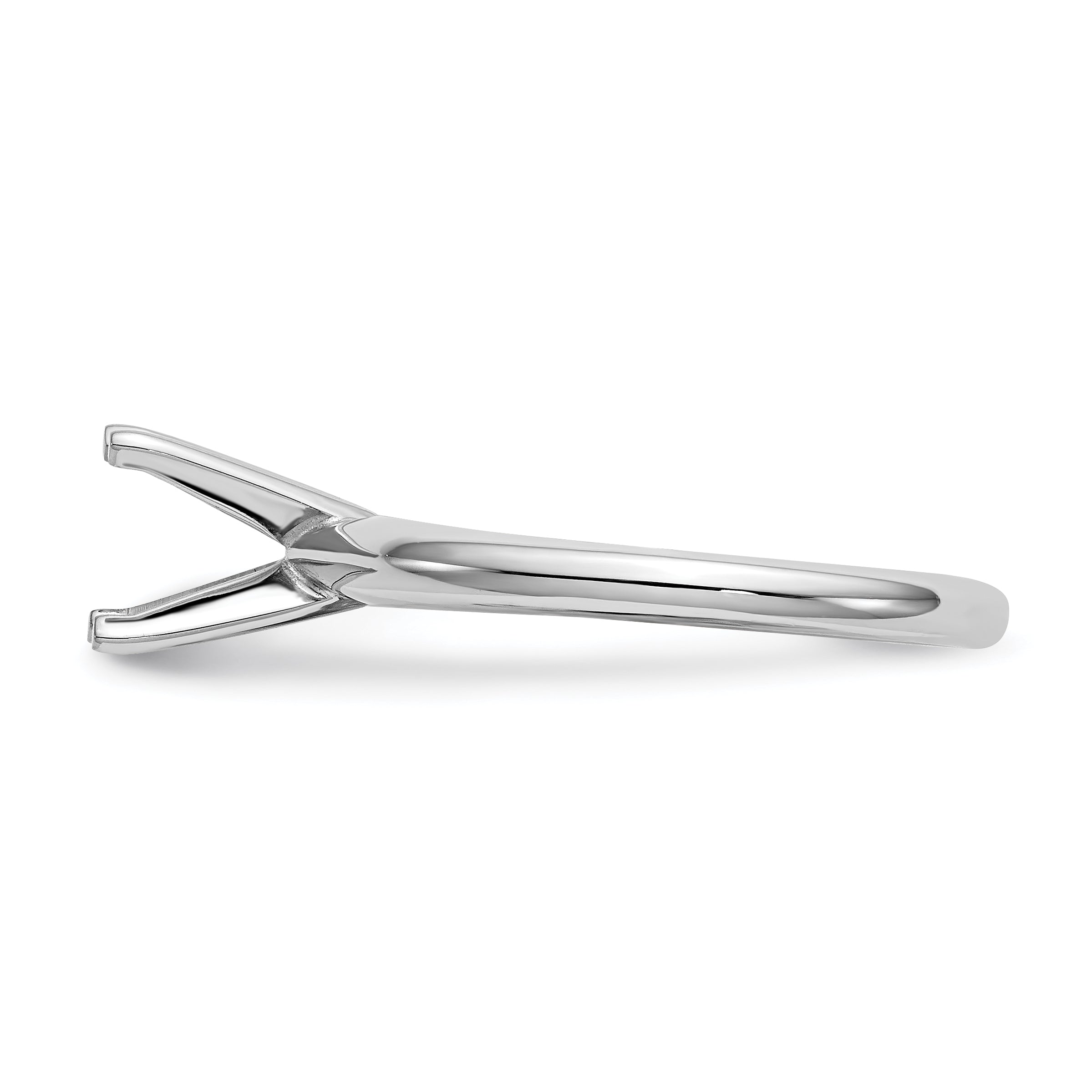 14k White Gold 1/2 carat Lightweight Half-Round 4-Prong Round Solitaire Ring Mounting (No Stone Included)
