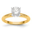 14k Two-Tone 1 carat Heavy-Weight Half-Round 4-Prong Round Solitaire Ring Mounting (No Stone Included)