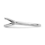 14k White Gold 2 carat Lightweight Knife Edge/Half-Round 4-Prong Round Solitaire Ring Mounting (No Stone Included)