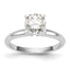 14k White Gold 5/8 carat Lightweight Knife Edge/Half-Round 4-Prong Round Solitaire Ring Mounting (No Stone Included)