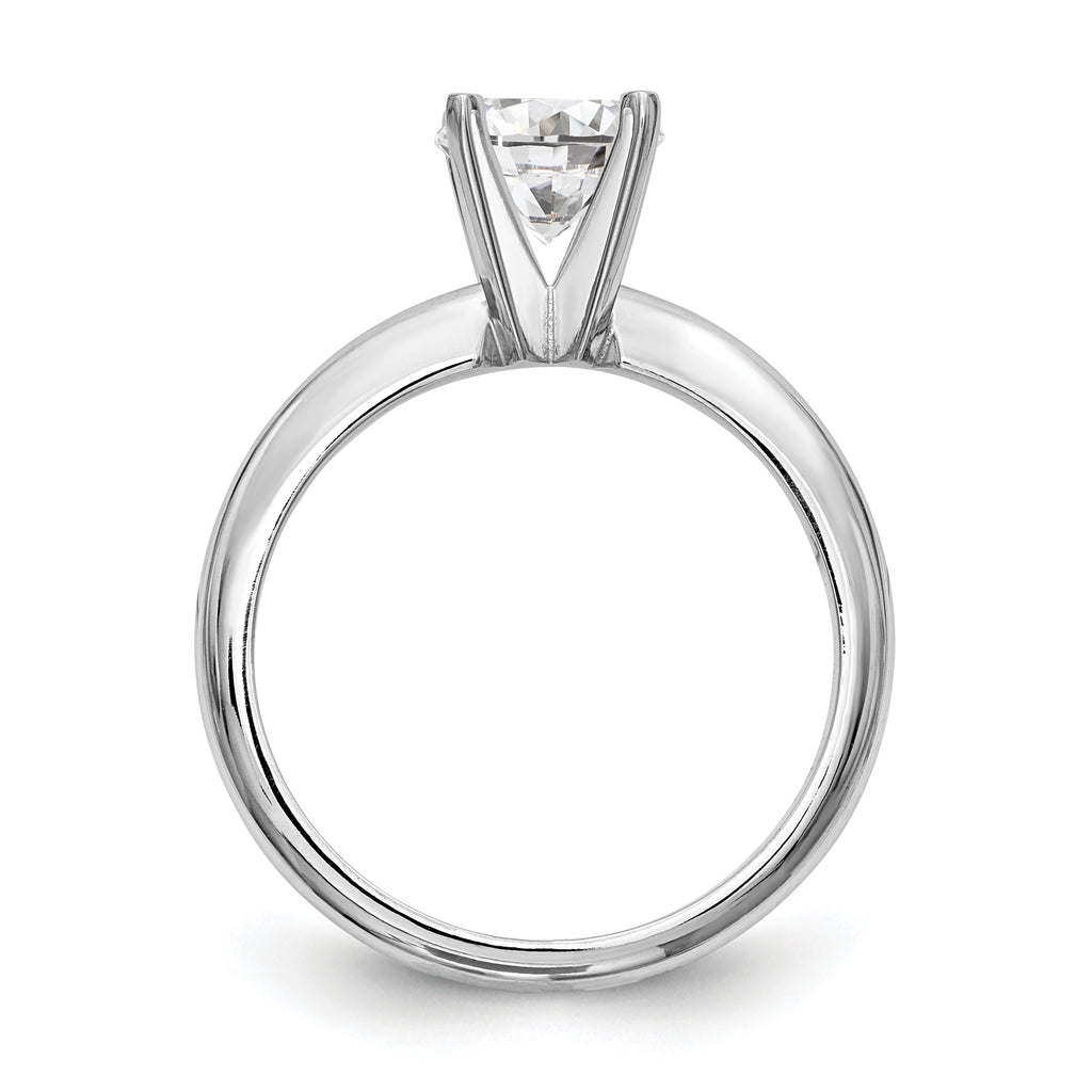 Platinum 1/2 carat Heavy-Weight Half-Round 4-Prong Round Solitaire Ring Mounting (No Stone Included)