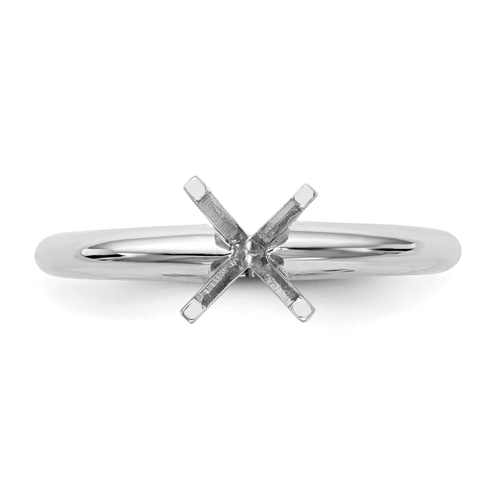 Platinum 1/2 carat Heavy-Weight Half-Round 4-Prong Round Solitaire Ring Mounting (No Stone Included)