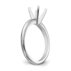 14k White Gold 1/3 carat Heavy-Weight Half-Round 4-Prong Round Solitaire Ring Mounting (No Stone Included)