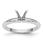 Platinum 1.25 carat Heavy-Weight Half-Round 4-Prong Round Solitaire Ring Mounting (No Stone Included)