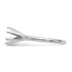 14k White Gold 1.25 carat Lightweight Half-Round 6-Prong Round Solitaire Ring Mounting (No Stone Included)