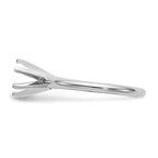 14k White Gold 1/8 carat Lightweight Half-Round 6-Prong Round Solitaire Ring Mounting (No Stone Included)