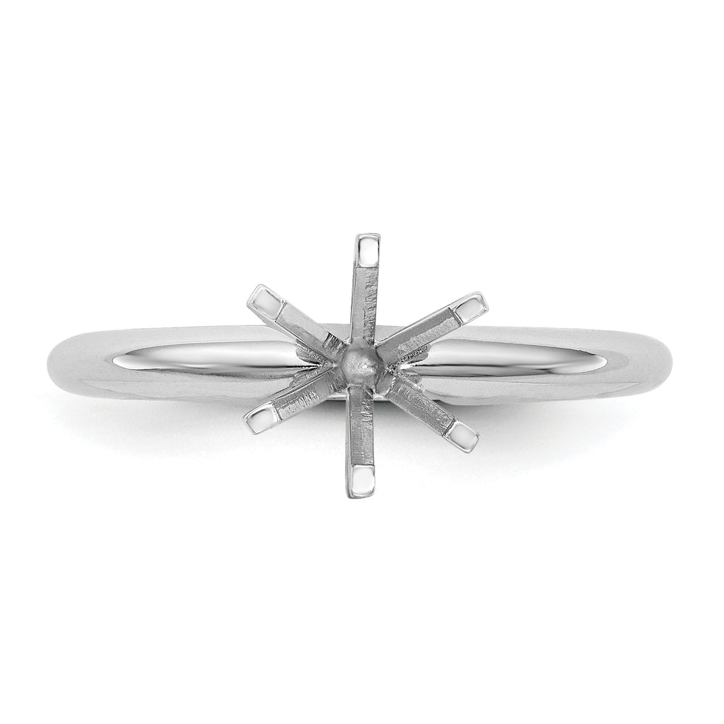 Platinum 1/3 carat Heavy-Weight Half-Round 6-Prong Round Solitaire Ring Mounting (No Stone Included)