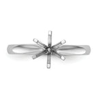14k White Gold 3/16 carat Lightweight Comfort-Fit 6-Prong Round Solitaire Ring Mounting (No Stone Included)
