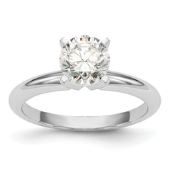 14k White Gold 1 carat Heavy-Weight Half-Round 4-Prong Round Solitaire Ring Mounting (No Stone Included)