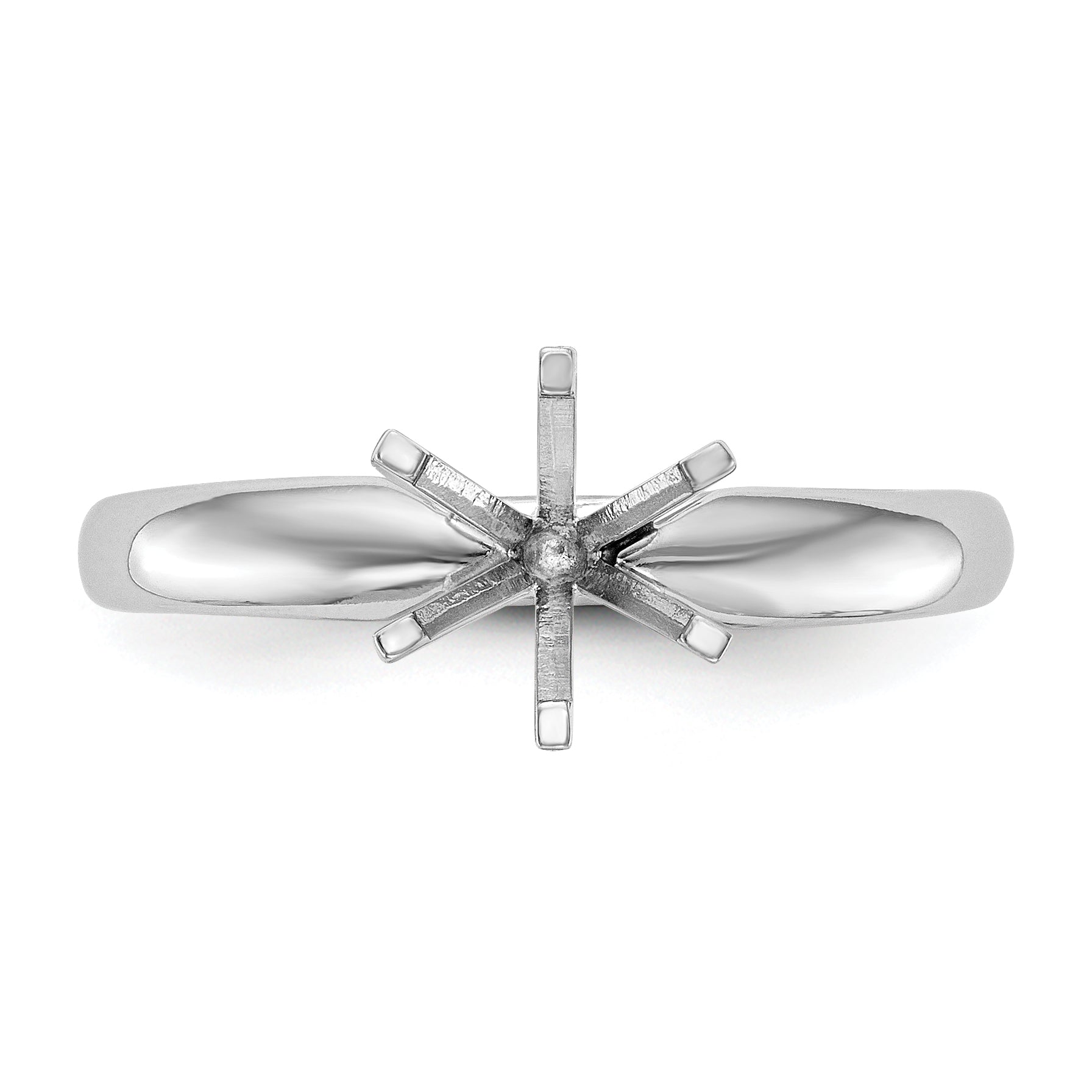 Platinum 1.25ct. Medium-Weight Comfort-Fit 6-Prong Ring Mounting (No Stone Included)