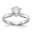 14k White Gold 1/4 carat Medium-Weight Comfort-Fit 6-Prong Round Solitaire Ring Mounting (No Stone Included)