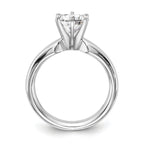 Platinum 1.5ct. Heavy-Weight Comfort-Fit 6-Prong Ring Mounting (No Stone Included)