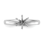 Platinum 1.5ct. Heavy-Weight Comfort-Fit 6-Prong Ring Mounting (No Stone Included)