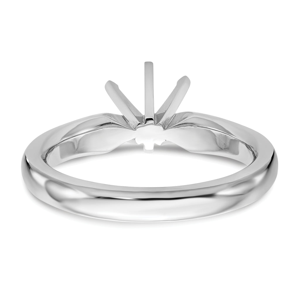 Platinum 1.5ct. Heavy-Weight Comfort-Fit 6-Prong Ring Mounting (No Stone Included)